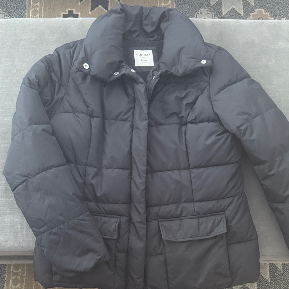 Old Navy Classic Black Puffer Jacket